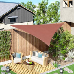 Red 3.5X3.5X3.5M Triangular Hdpe Shade Sail Uv Resistant - thumbnail 2