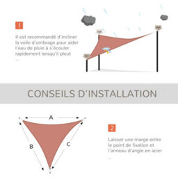 Red 3.5X3.5X3.5M Triangular Hdpe Shade Sail Uv Resistant - thumbnail 3