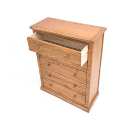 Cabinet Bits Salerno 5 Drawer Chest Of Drawers Wood Knob - thumbnail 4