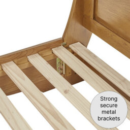 The Furniture Market French Louis Solid Oak 4Ft 6In Double Sleigh Bed - thumbnail 7