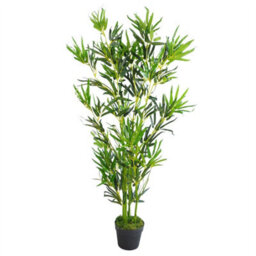 120Cm (4Ft) Fat Leaf Artificial Bamboo Plants Trees - Xl - thumbnail 6