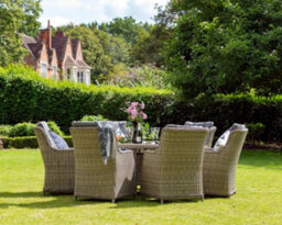 Royalcraft Wentworth 6 Seater Round Highback Comfort Dining Set - thumbnail 3