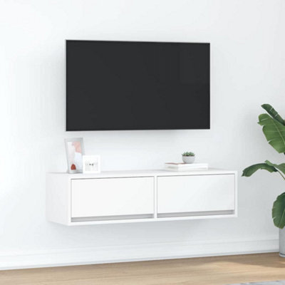 Walplus Tv Cabinet With Drawer White 100 X 31 X 25.5 Cm Engineered Wood - image 1