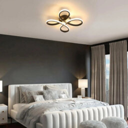 30W Led Ceiling Light Flower Warm White Blackceiling Lamp Bedroom Living Room - thumbnail 4