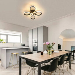 30W Led Ceiling Light Flower Warm White Blackceiling Lamp Bedroom Living Room - thumbnail 5