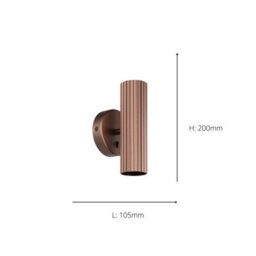Eglo Portillo Aluminium & Steel Modern Uplight & Wall Down Light, Bronze - thumbnail 4