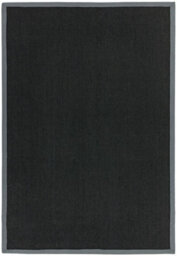 Black/grey Natural Decorative Modern Plain Bordered Natural Fibers Rug For Living Room Bedroom & Dining Room-200Cm X 300Cm - thumbnail 1