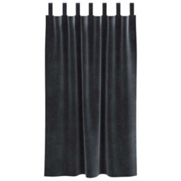 Berkfield Blackout Curtains With Hanging Loops 2 Pcs Dark Grey Velvet - thumbnail 3