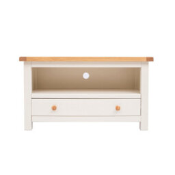 Cabinet Bits Maggiori Off White 1 Drawer Tv Cabinet Wood Knob - thumbnail 1