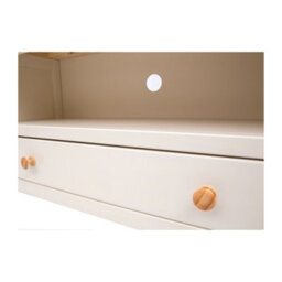 Cabinet Bits Maggiori Off White 1 Drawer Tv Cabinet Wood Knob - thumbnail 5