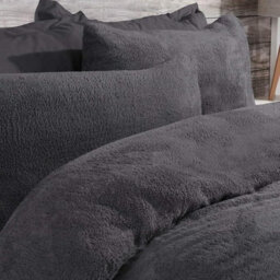 Dyzi Luxury Chevron Fleece Duvet Cover Set Single Size Ultra Soft And Warm - thumbnail 2