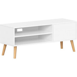 Songmics Vasagle Tv Unit, Wide Tv Stand Cabinet, Entertainment Center, Modern Tv Console For Living Room, Bedroom, Lounge, White - thumbnail 9