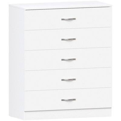 Lassic Vida Designs Riano 3 Piece Bedroom Set (1 Drawer Bedside Chest, 5 Drawer Chest, 2 Door Wardrobe) White - image 1