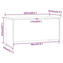 Berkfield Modern Coffee Table Concrete Grey 102X55.5X52.5 Cm Engineered Wood - thumbnail 9