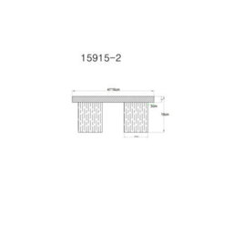 Luminosa Lighting Luminosa Underwood Shade Cluster Ceiling Light Wood Look Dark Smoke Glass Shade 2X E27 - thumbnail 6