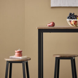 Sobuy Ogt22-Sch, Bar Set- Bar Table And 4 Stools Home Kitchen Furniture Dining Set, Black,w120Xd40Xh100 - thumbnail 4