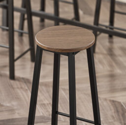 Sobuy Ogt22-Sch, Bar Set- Bar Table And 4 Stools Home Kitchen Furniture Dining Set, Black,w120Xd40Xh100 - thumbnail 8