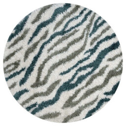 The Rugs Moodi Shaggy Green Nyra Rug Runner Abstract Thick High Pile For Living Rooms, Bedrooms, Hallways, Kitchens - thumbnail 9