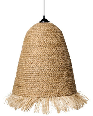 Wyld And Coco Natureloom Pendant Lamp - Handwoven Water Hyacinth And Banana Fibre, Natural, W40 X H162Cm - image 1