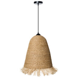 Wyld And Coco Natureloom Pendant Lamp - Handwoven Water Hyacinth And Banana Fibre, Natural, W40 X H162Cm - thumbnail 4