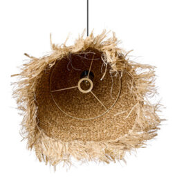 Wyld And Coco Natureloom Pendant Lamp - Handwoven Water Hyacinth And Banana Fibre, Natural, W40 X H162Cm - thumbnail 6