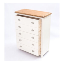 Cabinet Bits Lovere 5 Drawer Chest Of Drawers Chrome Cup Handle - thumbnail 5