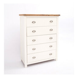 Cabinet Bits Lovere 5 Drawer Chest Of Drawers Chrome Cup Handle - thumbnail 3