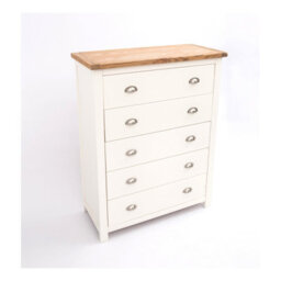 Cabinet Bits Lovere 5 Drawer Chest Of Drawers Chrome Cup Handle - thumbnail 4
