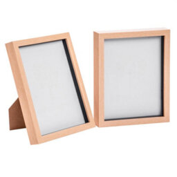 "Nicola Spring 3D Box Photo Frames - 8 X 10"" - Light Wood - Pack Of 2" - thumbnail 1