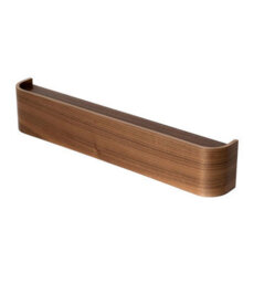 Magna Retail Walnut Coat Rack Wall Mounted With Shelf And 5 Hidden Hooks Modern Coat Stands For Hallway Solid Wood Veneer Panel - thumbnail 4