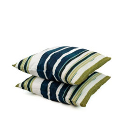 Gardenwize Pair Of Outdoor Garden Sofa Chair Furniture Scatter Cushions - Painted Stripe - thumbnail 3
