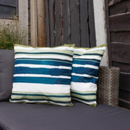 Gardenwize Pair Of Outdoor Garden Sofa Chair Furniture Scatter Cushions - Painted Stripe - thumbnail 1