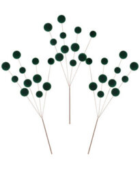 Werchristmas Sage Green Velvet Bauble Pick, 70 Cm - thumbnail 1