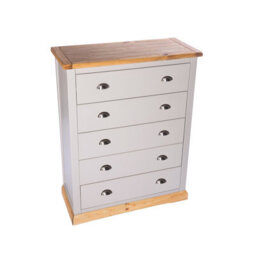 Cabinet Bits Bomporto 5 Drawer Chest Of Drawers Chrome Cup Handle - thumbnail 3