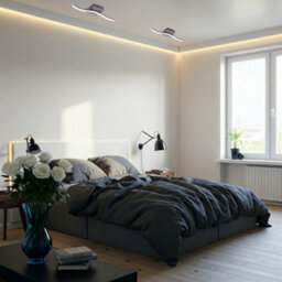 Happy Homewares Contemporary Designer Single Wavy Strip Led Ceiling Light Fitting In Matte Grey - thumbnail 7