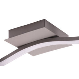 Happy Homewares Contemporary Designer Single Wavy Strip Led Ceiling Light Fitting In Matte Grey - thumbnail 5