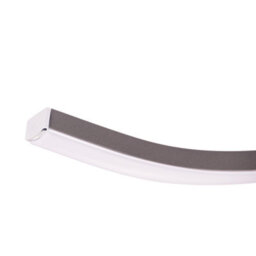 Happy Homewares Contemporary Designer Single Wavy Strip Led Ceiling Light Fitting In Matte Grey - thumbnail 4
