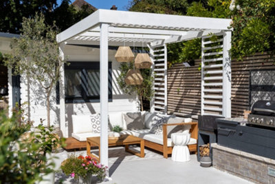 Forest Garden Wooden Garden Dining Pergola 10Ft X 8Ft - image 1