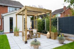 Forest Garden Wooden Garden Dining Pergola 10Ft X 8Ft - thumbnail 3