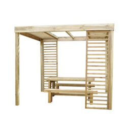 Forest Garden Wooden Garden Dining Pergola 10Ft X 8Ft - thumbnail 5