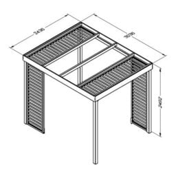 Forest Garden Wooden Garden Dining Pergola 10Ft X 8Ft - thumbnail 7
