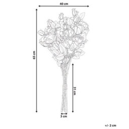 Beliani Artificial Flower Bouquet Boiro 65 Cm Red - thumbnail 3