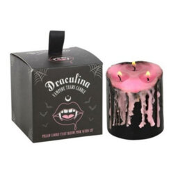 Pink Vampire Tears Halloween Pillar Candle - thumbnail 2