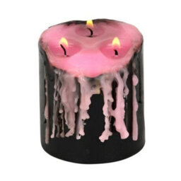 Pink Vampire Tears Halloween Pillar Candle - thumbnail 3