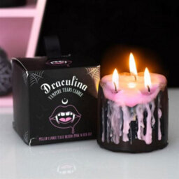 Pink Vampire Tears Halloween Pillar Candle - thumbnail 1