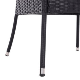 Breeins Outdoor Black Garden Metal Frame Waterproof Portable Picnic Coffee Table Camping Table With Parasol Hole - thumbnail 5