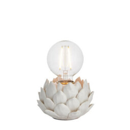 Luminosa Lighting Luminosa Artichoke Complete Table Lamp, Oatmeal Crackle Glaze, Antique Brass Plate - thumbnail 1