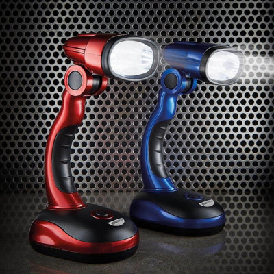 Bergstrom Cordless Task Lamp Pack Of 2, 12 Ultra-Bright Leds, Pivot Head, Push Button On/off Switch, Battery Operated, Red, Blue - image 1