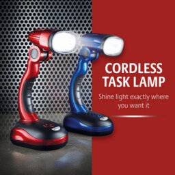 Bergstrom Cordless Task Lamp Pack Of 2, 12 Ultra-Bright Leds, Pivot Head, Push Button On/off Switch, Battery Operated, Red, Blue - thumbnail 2