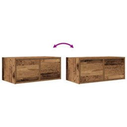 Berkfield Tv Cabinet Old Wood 60X31X25.5 Cm Engineered Wood - thumbnail 9